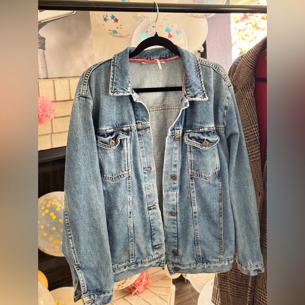 Free People oversize denim jacket size S